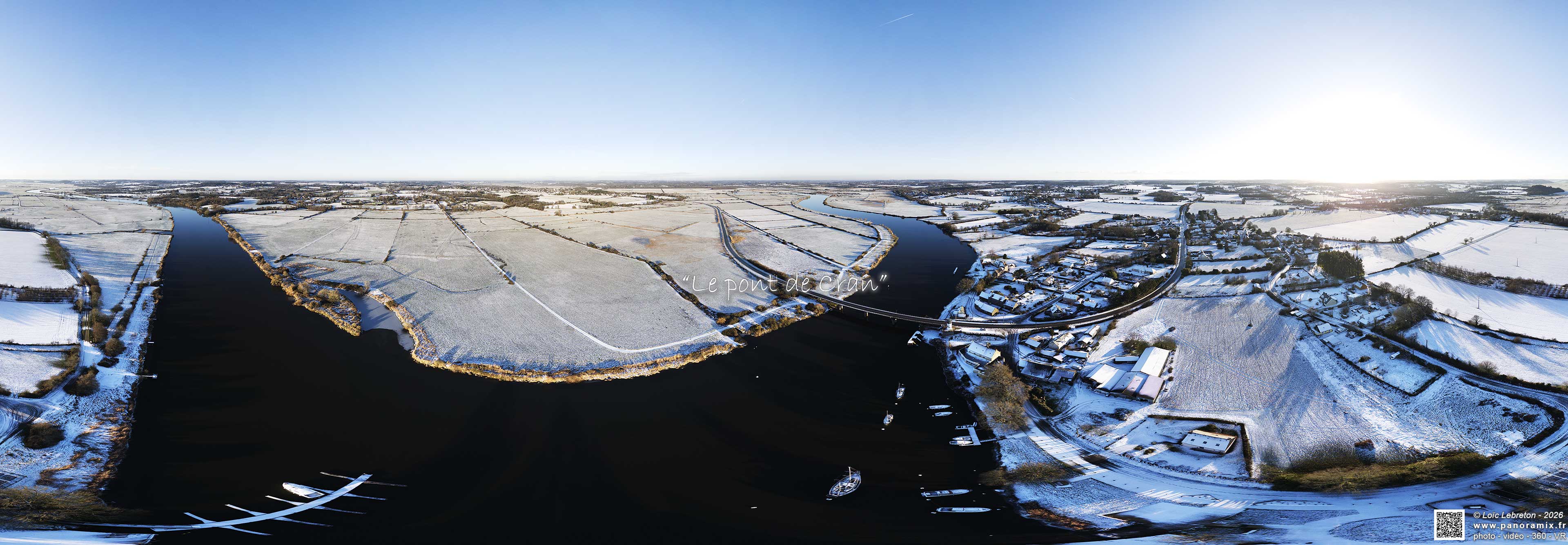 Rieux - Le pont de Cran sous la neige